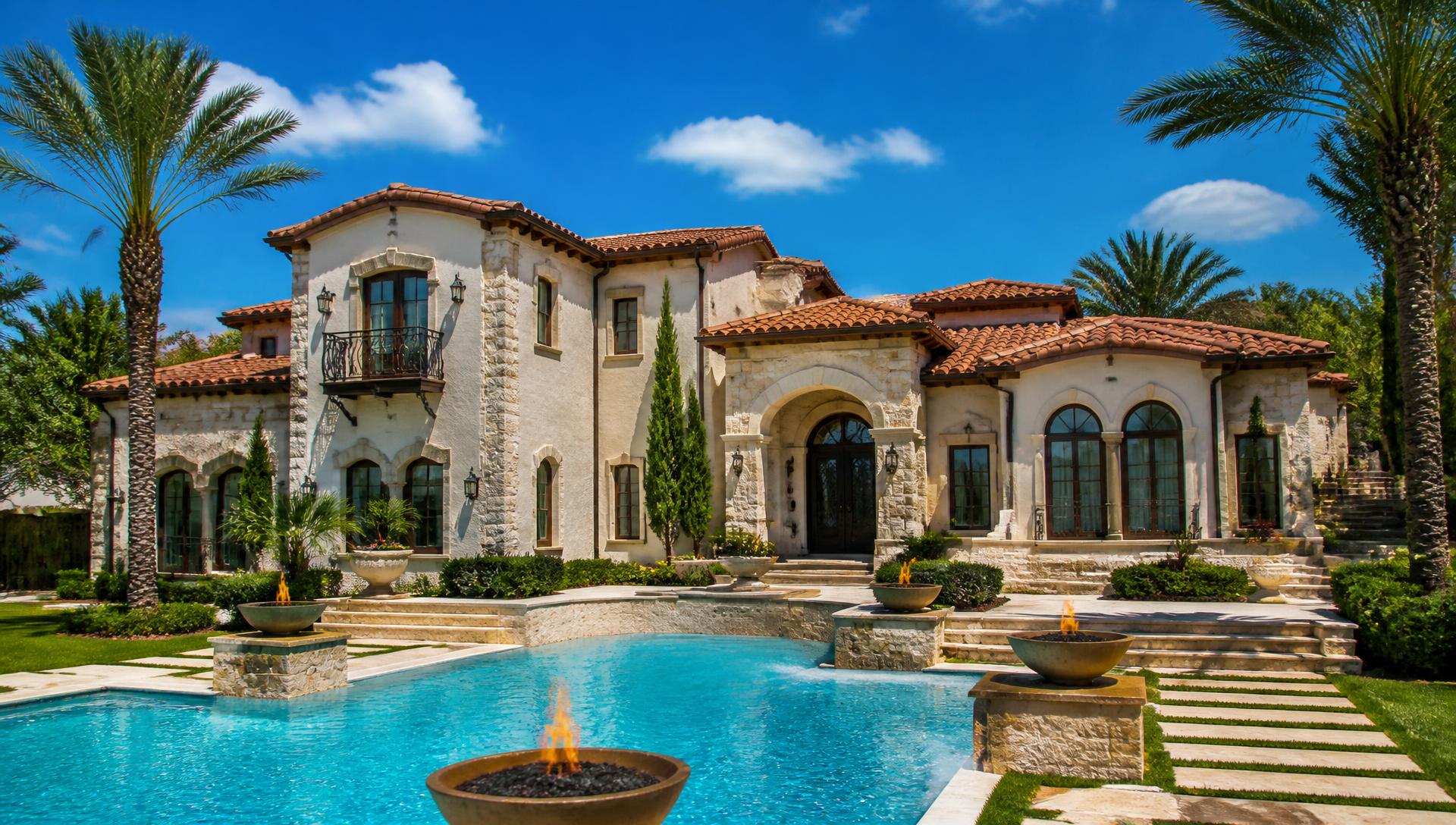 Luxury home exterior in Memorial, Houston, Texas