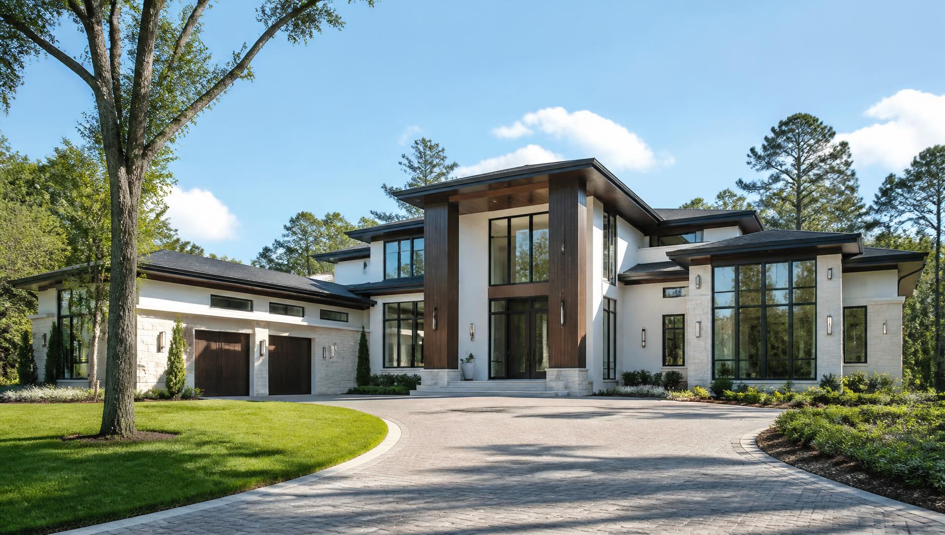 Luxury home exterior in The Woodlands, Houston, Texas